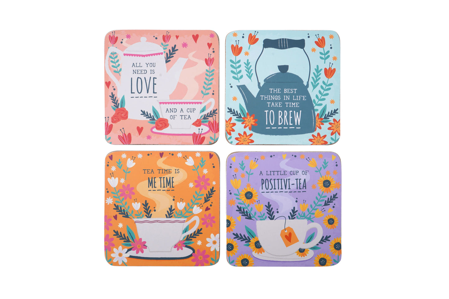 Live Happy Set of 4 Coasters