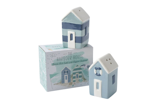 The Harbour House Beach Hut Salt + Pepper Shakers