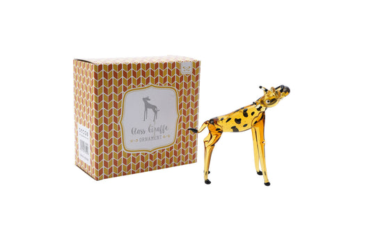 Artisan Glass Giraffe Figurine