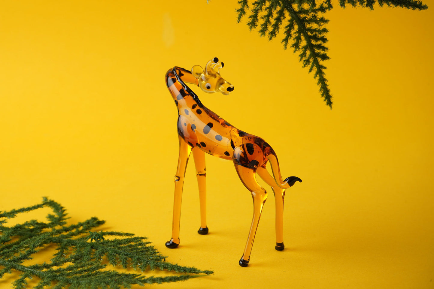 Artisan Glass Giraffe Figurine