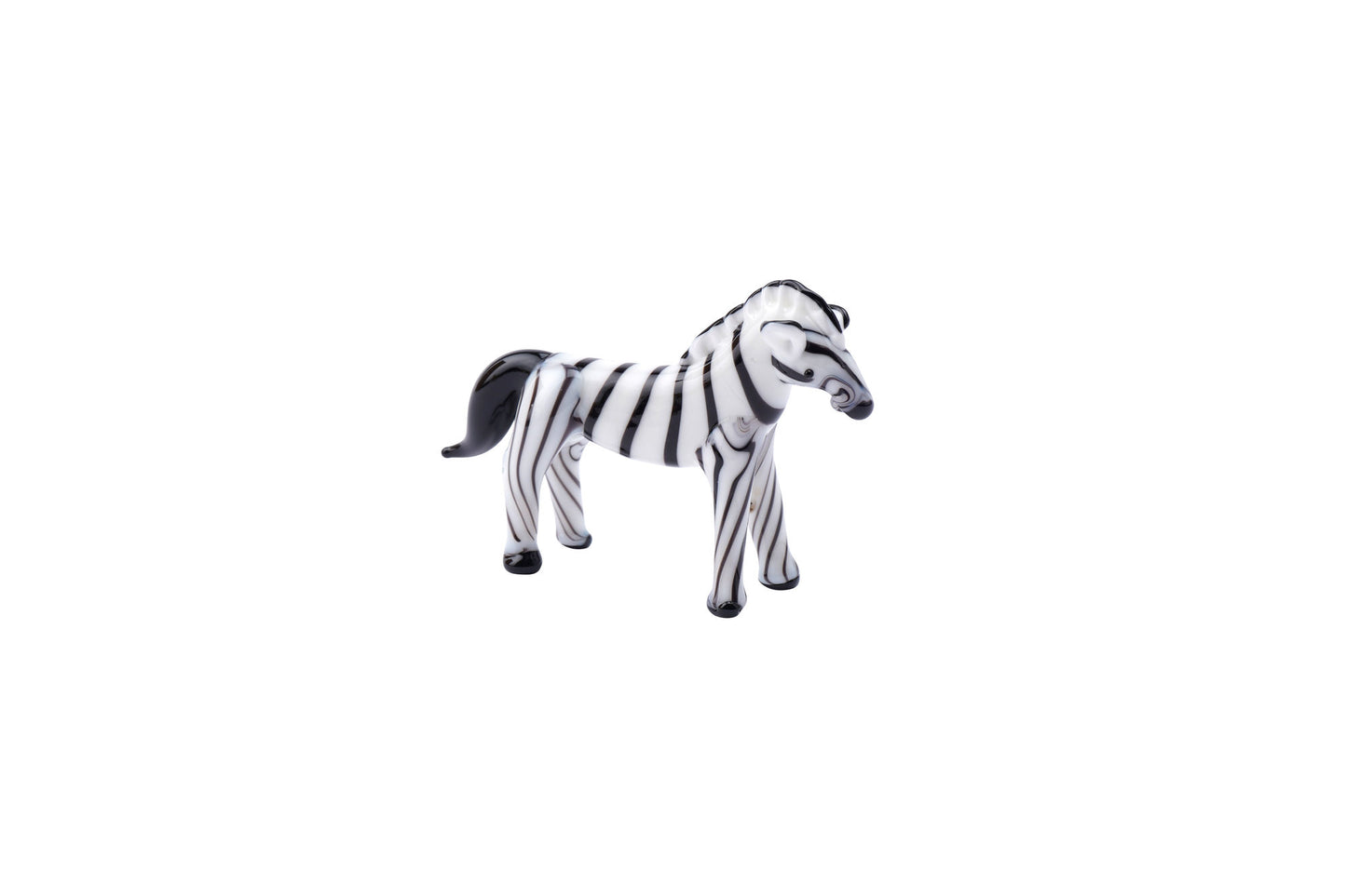 Artisan Glass Zebra Figurine