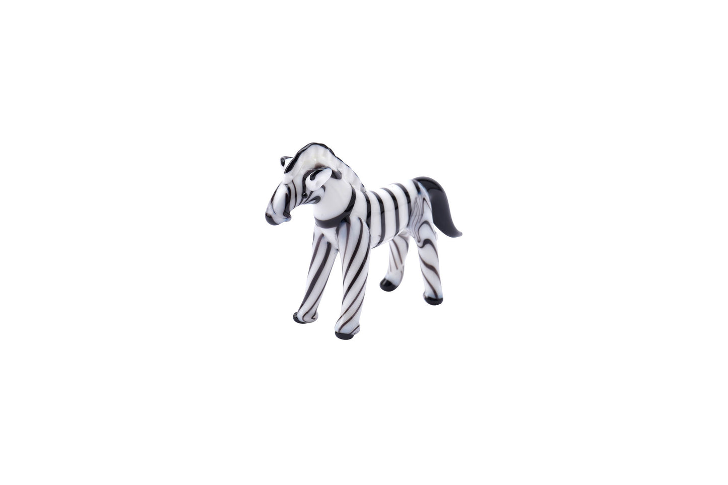 Artisan Glass Zebra Figurine