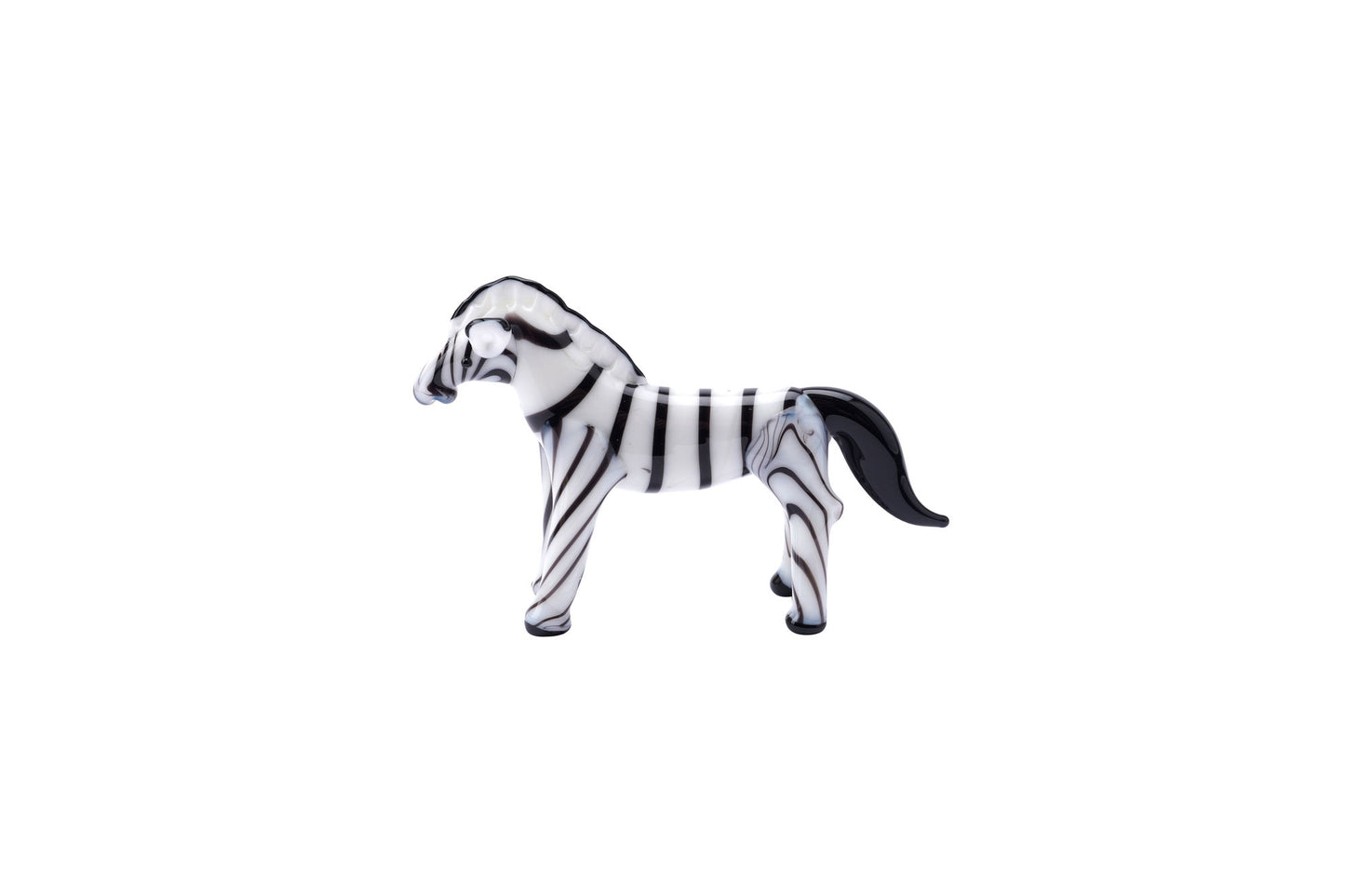 Artisan Glass Zebra Figurine