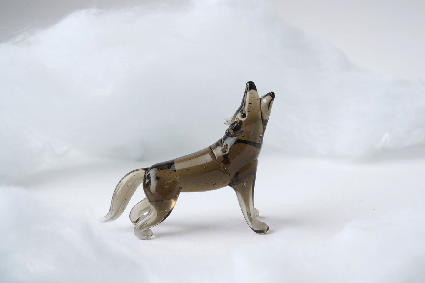 Artisan Glass Wolf Figurine