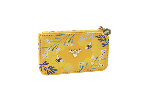 The Beekeeper Yellow Bee Design Card Holder Purse