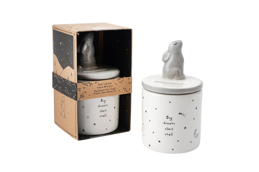 Send With Love Ceramic Hare Money Pot