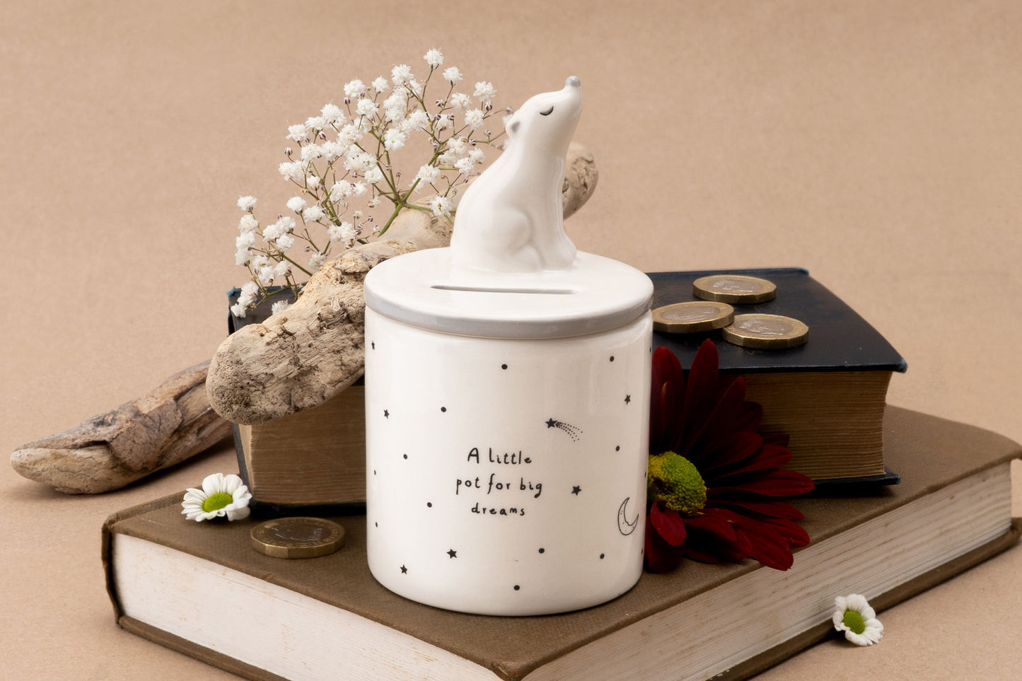 Send With Love Ceramic Bear Money Pot