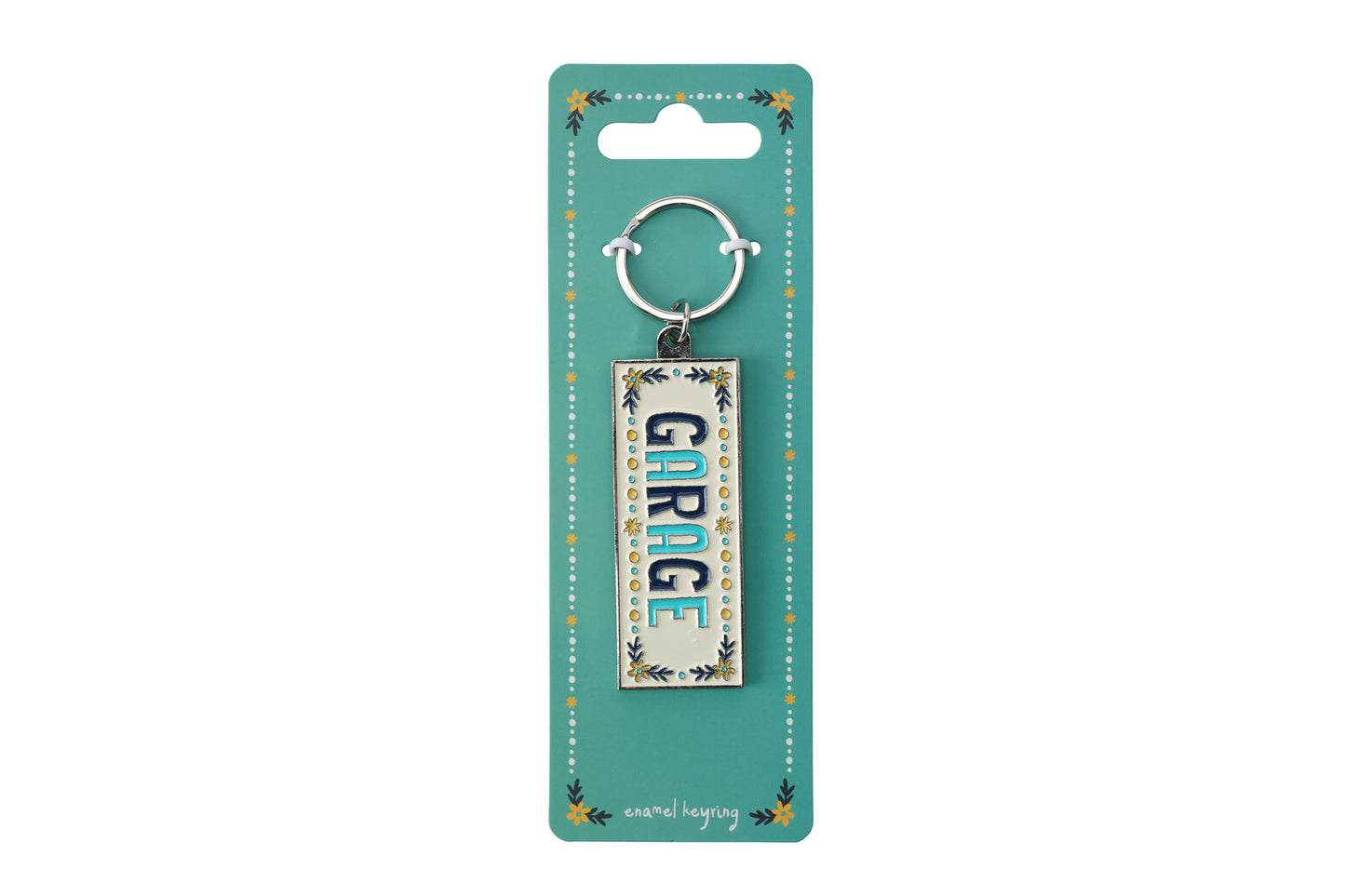 Live Happy 'Garage' Enamel Keyring