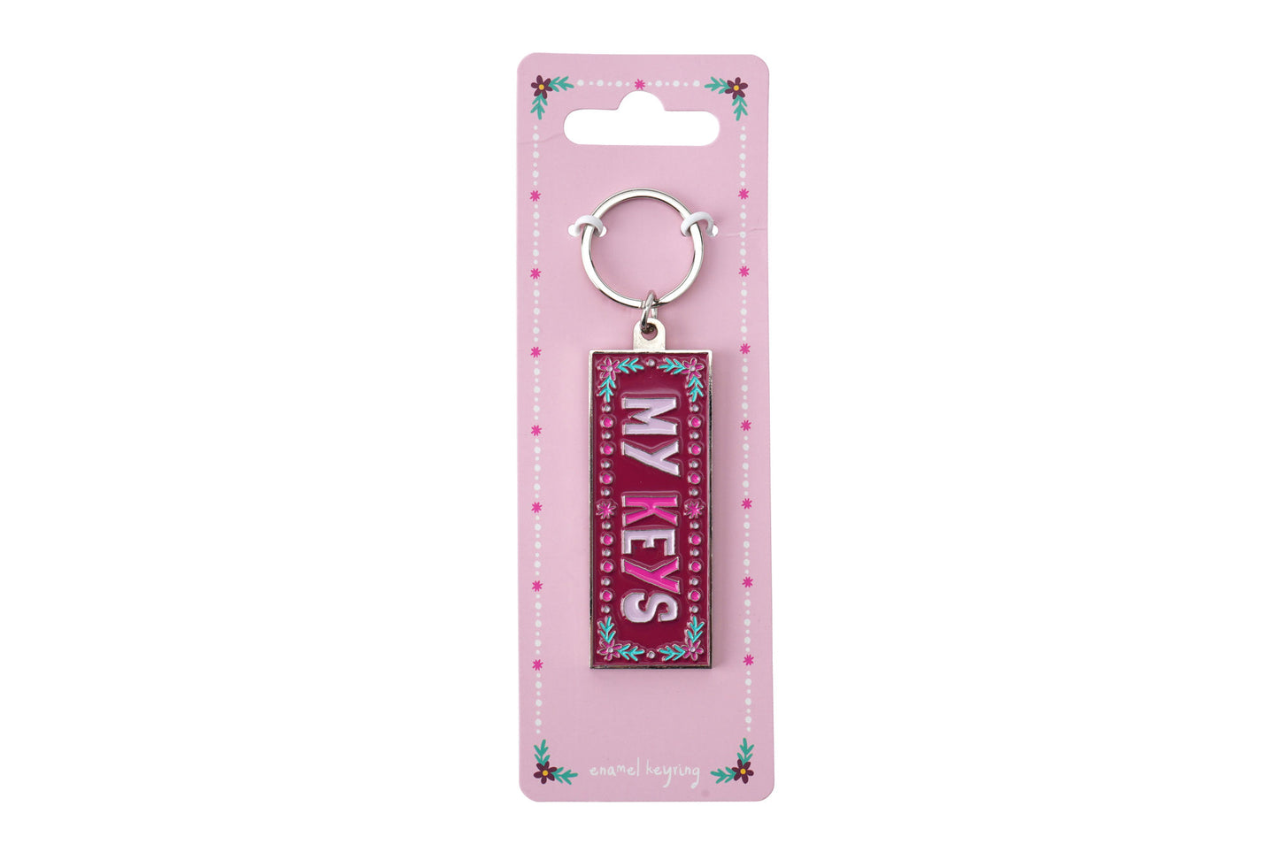 Live Happy 'My Keys' Enamel Keyring