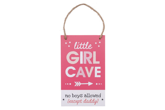 Little Tribe 'Little Girl Cave' Hanging Sign