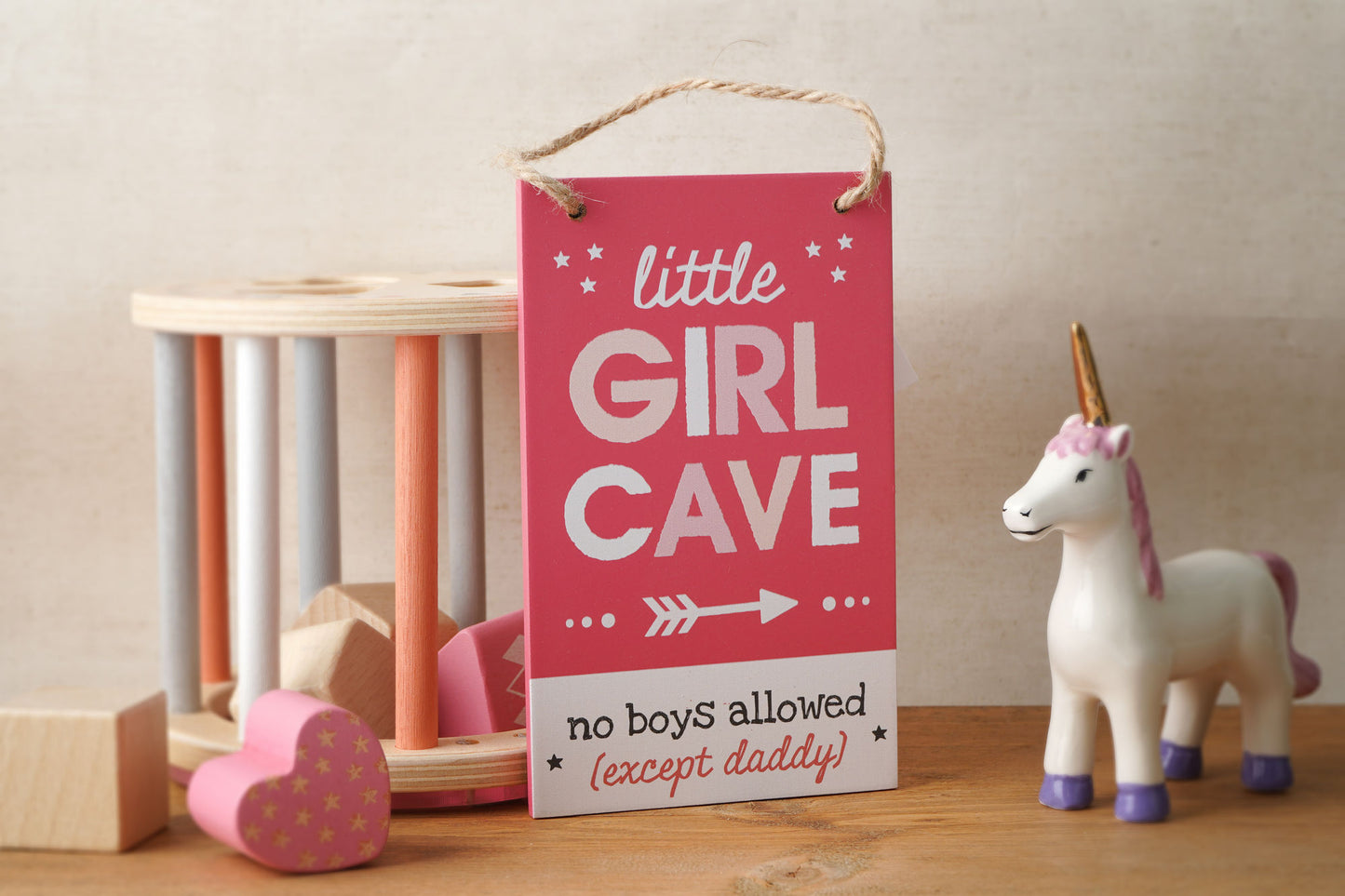 Little Tribe 'Little Girl Cave' Hanging Sign