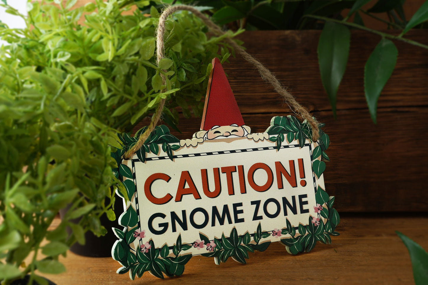 The Potting Shed 'Gnome Zone' Hanging Sign