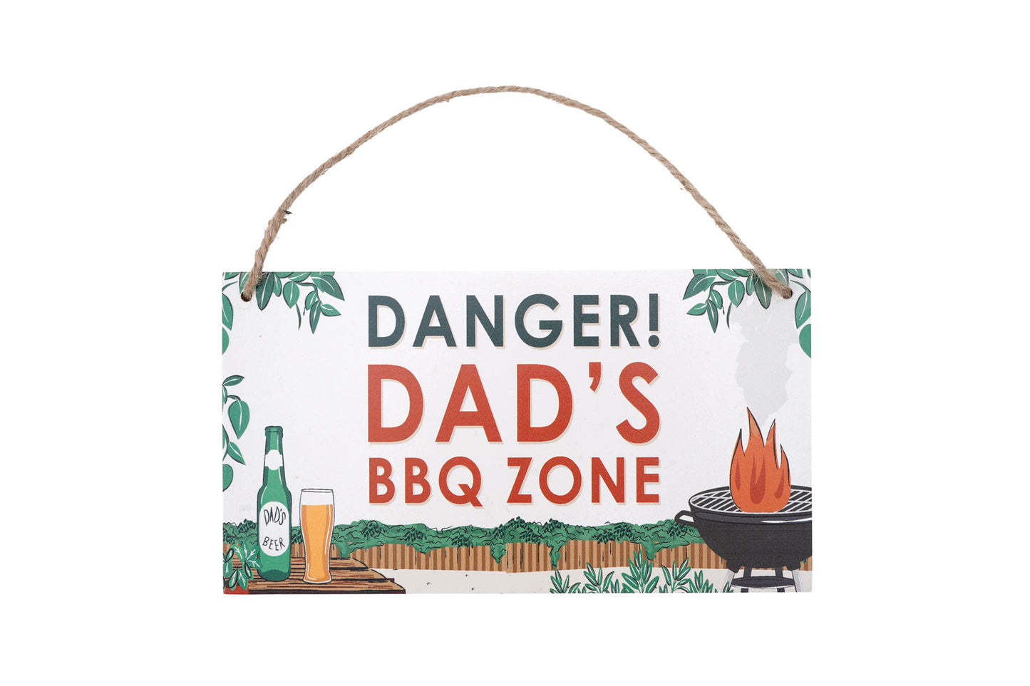 The Potting Shed 'Dad's BBQ Zone' Hanging Sign