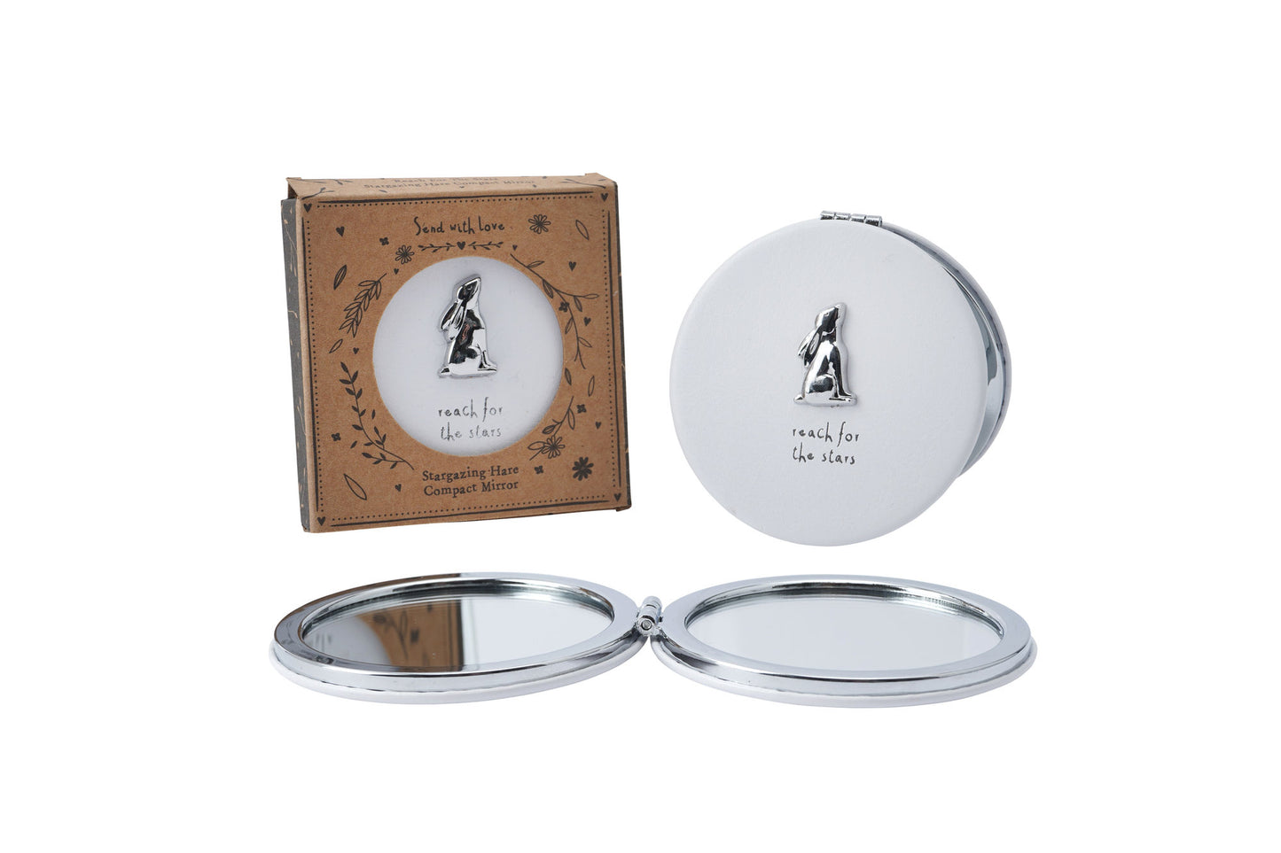 Send With Love Stargazing Hare Compact Mirror