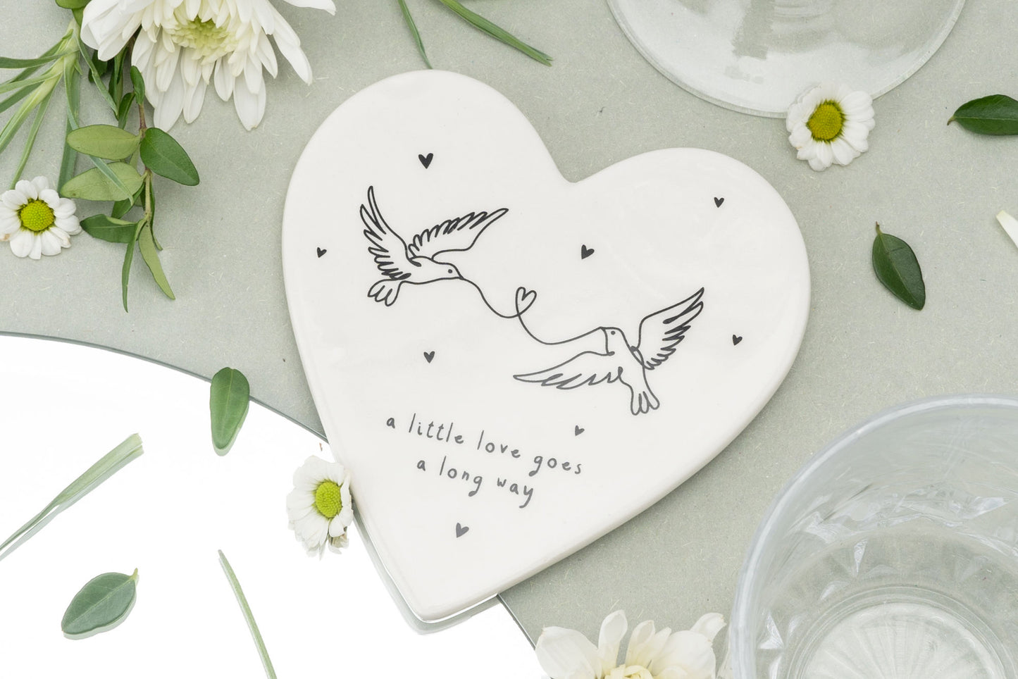 Send With Love 'A Little Love' Heart Coaster