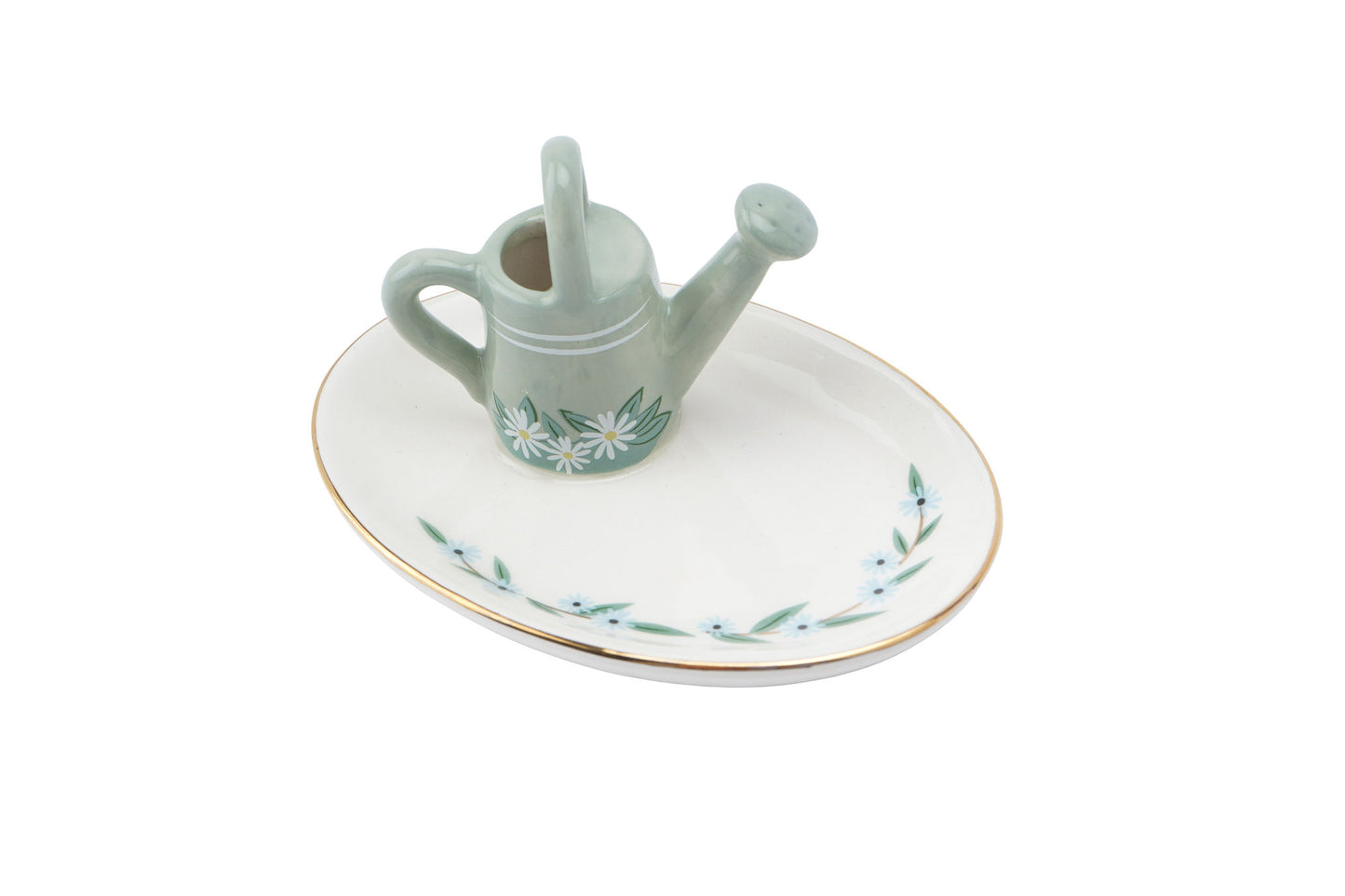 The Flower Market Watering Can Ring Holder Dish