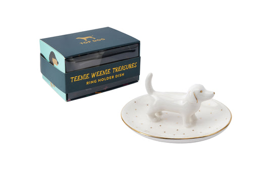 Top Dog 'Teenie Weenie...' Dachshund Ring Dish