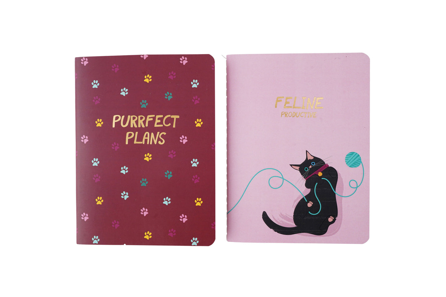 Cool Cat 'Feline Productive' Set Of 2 Notebooks