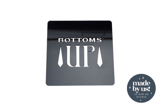 Dapper Chap 'Bottoms Up' Acrylic Coaster