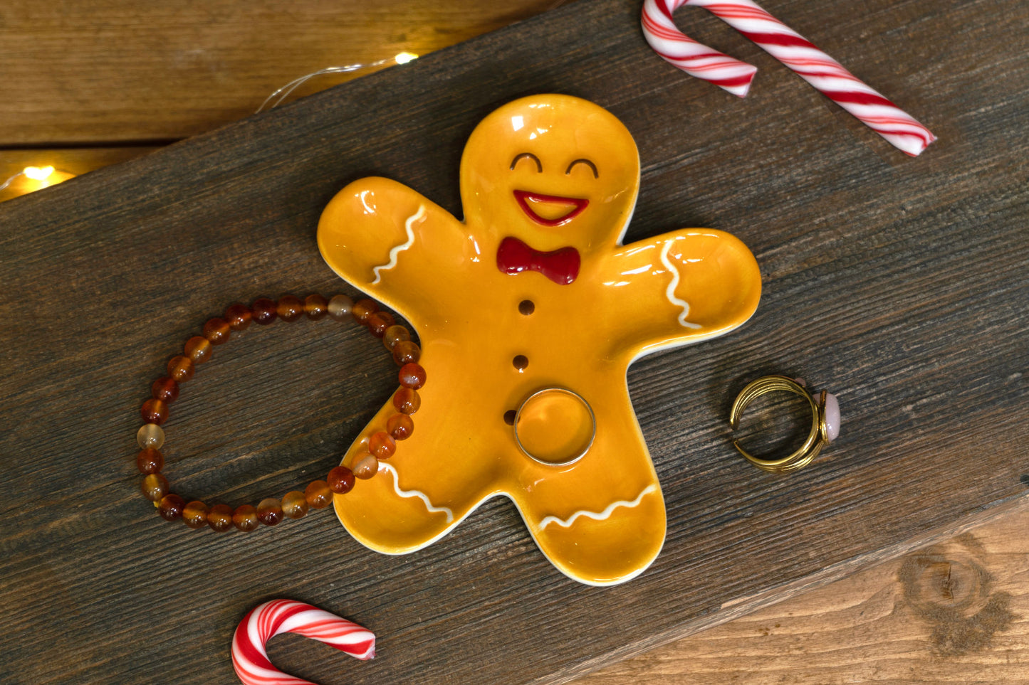 Christmas Gingerbread Man Trinket Dish