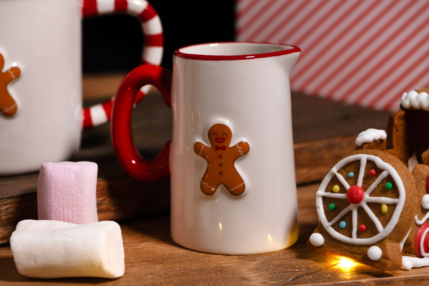 Christmas Gingerbread Man Milk Jug