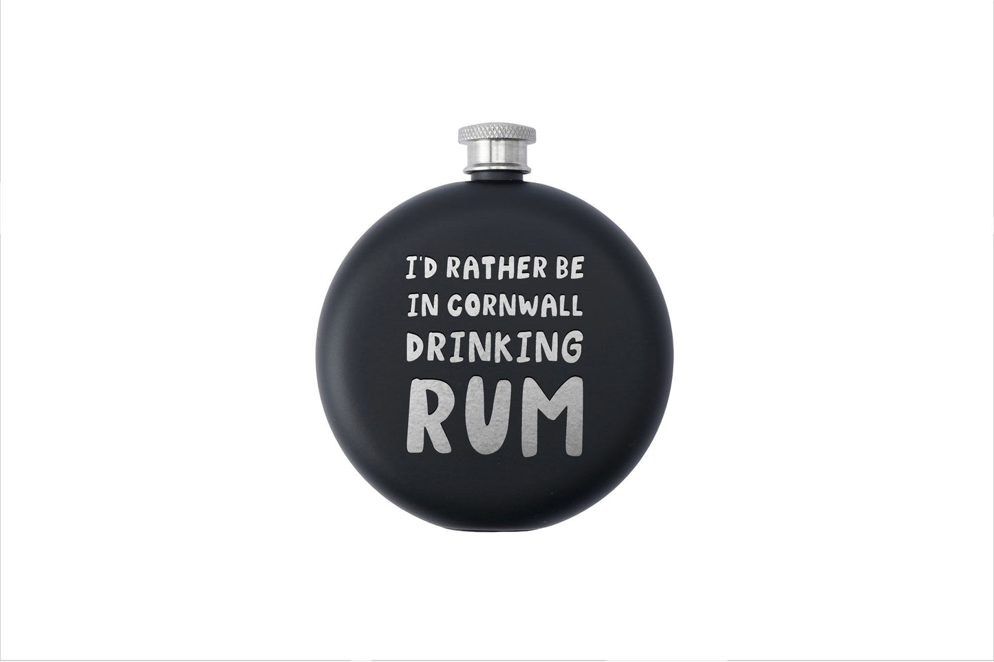 'I'd Rather Be In Cornwall' Hip Flask