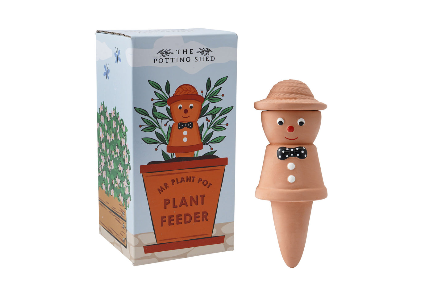 Mr. Plant Pot Terracotta Plant Feeder