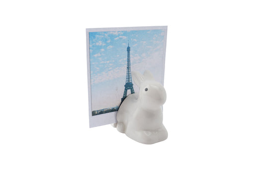 Send With Love Ceramic Bunny Photo Holder