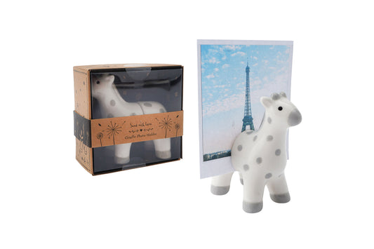 Send With Love Ceramic Giraffe Photo Holder