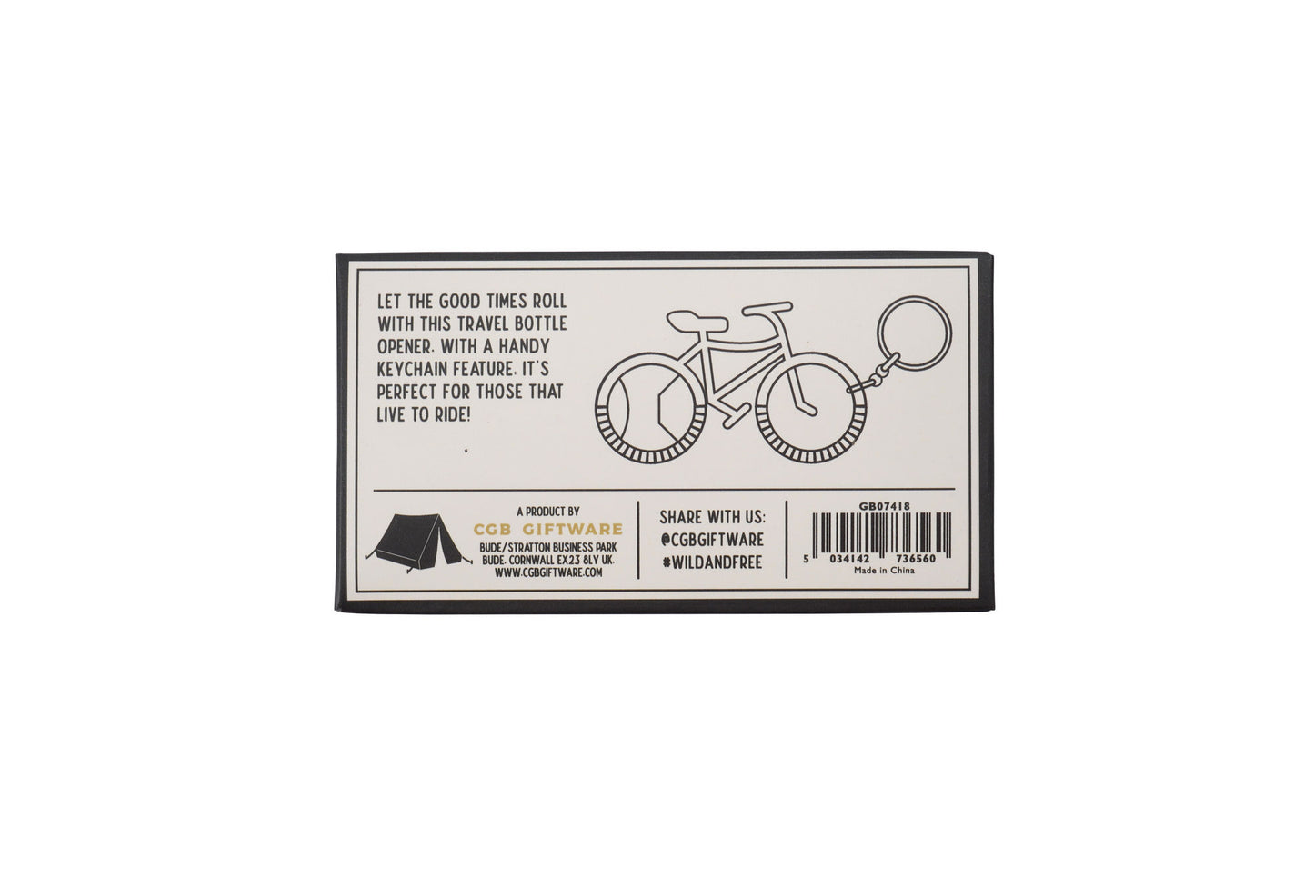 Wild & Free 'Live To..' Bike Bottle Opener Keyring