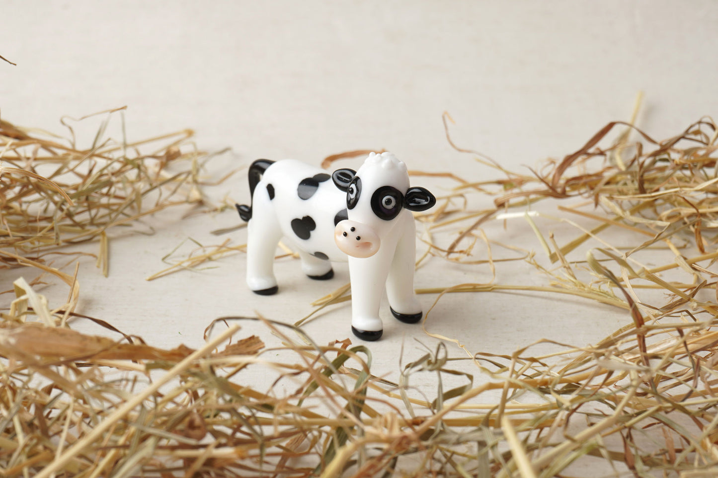 Artisan Glass Cow