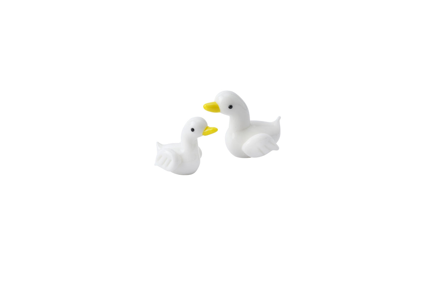 Artisan Glass Set Of 2 Glass Ducks