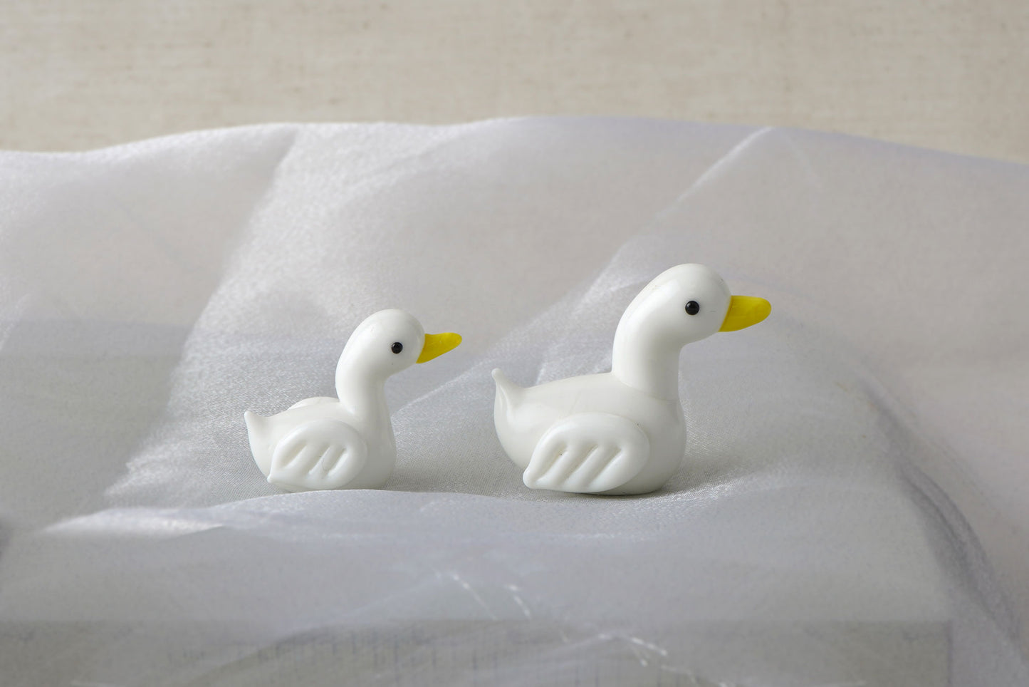 Artisan Glass Set Of 2 Glass Ducks