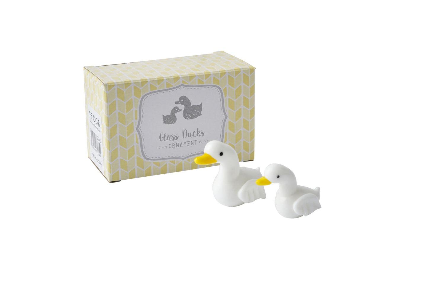 Artisan Glass Set Of 2 Glass Ducks