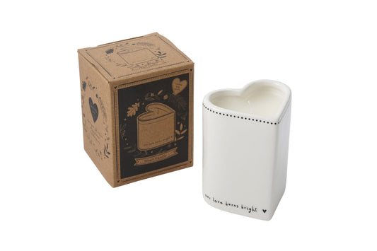 Send With Love Heart Shaped Vanilla Candle