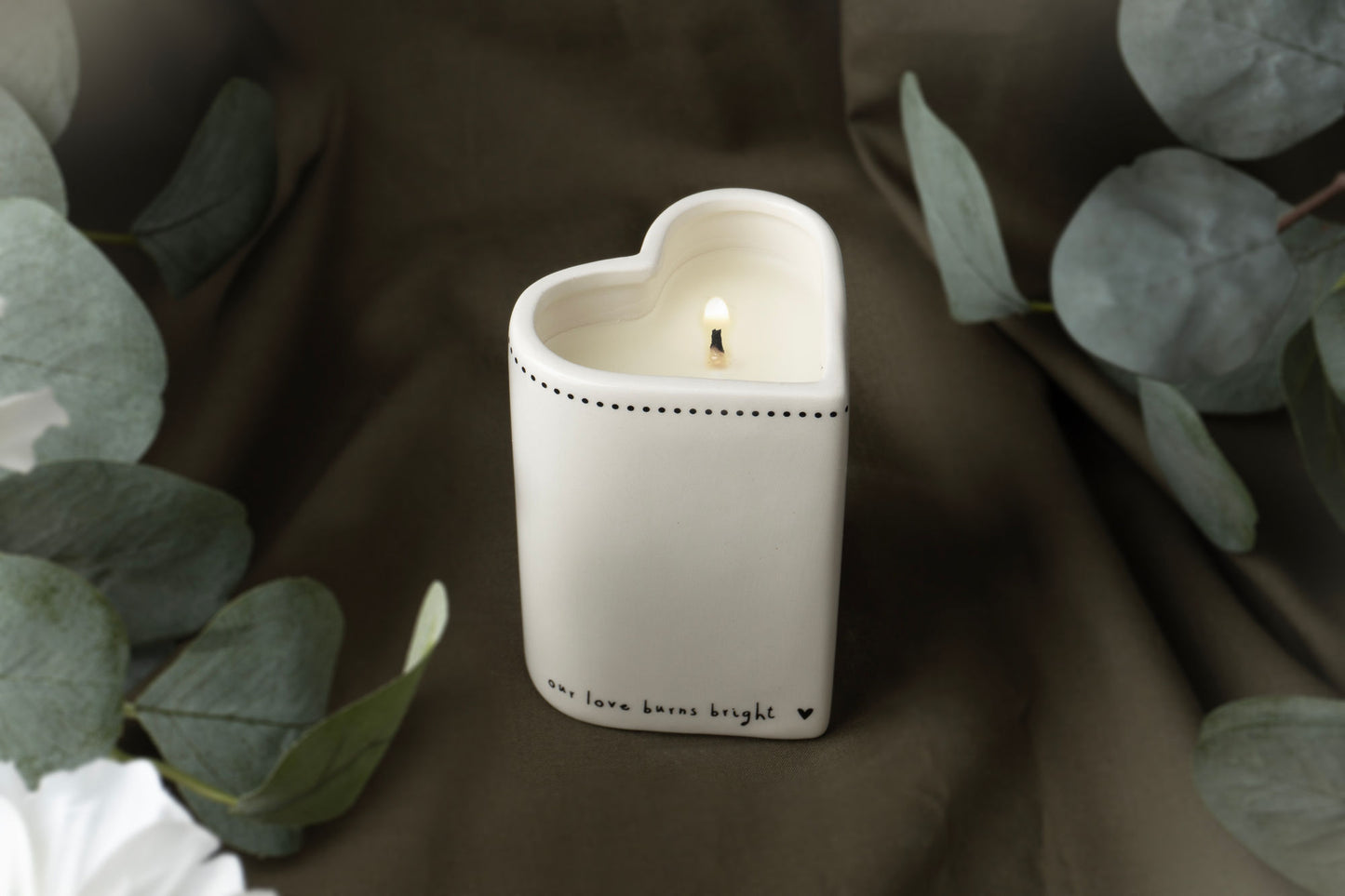 Send With Love Heart Shaped Vanilla Candle