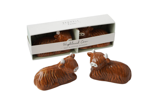 Bramble Farm Highland Cow Salt & Pepper Shakers