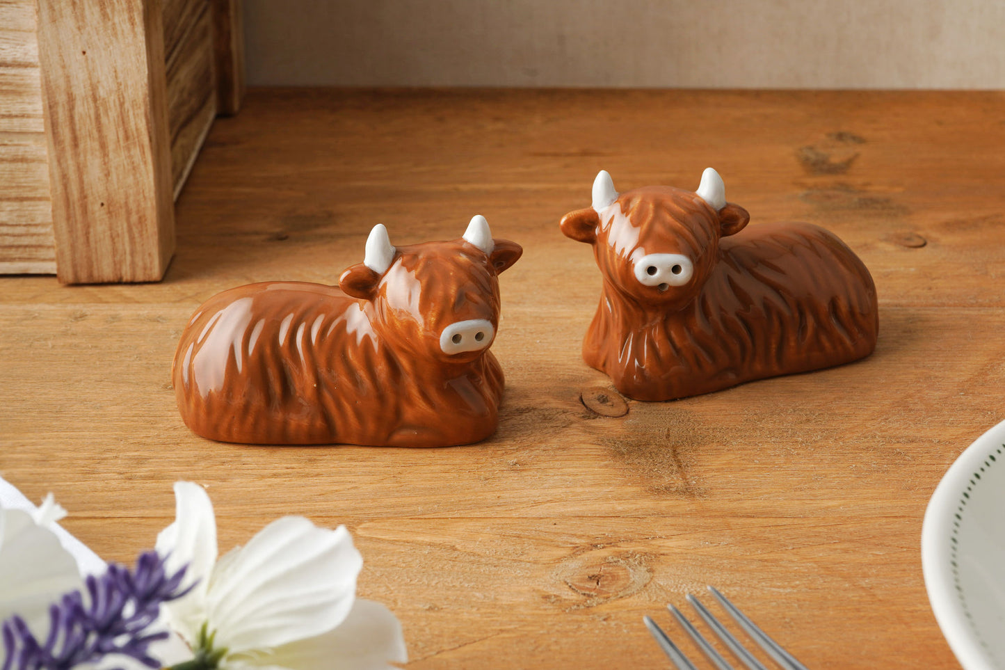 Bramble Farm Highland Cow Salt & Pepper Shakers