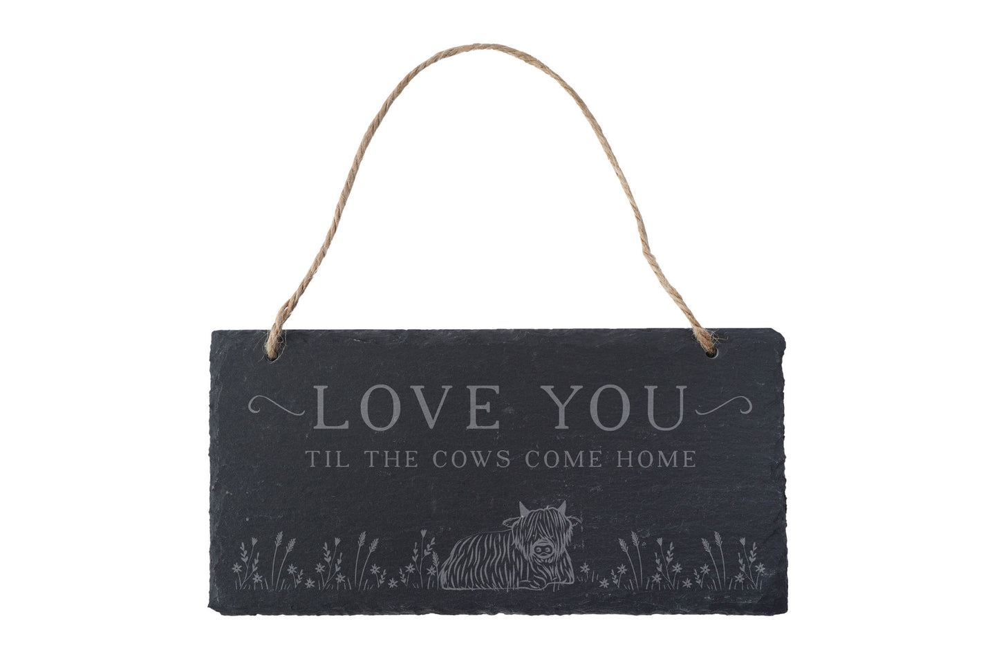 Bramble Farm 'Love You Til...' Slate Hanging Sign