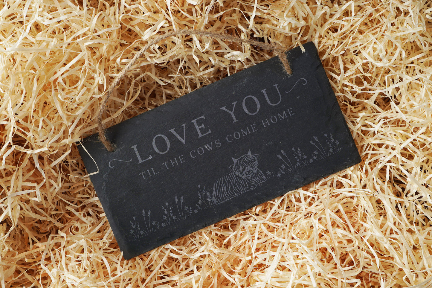 Bramble Farm 'Love You Til...' Slate Hanging Sign