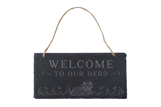 Bramble Farm 'Welcome To...' Slate Hanging Sign