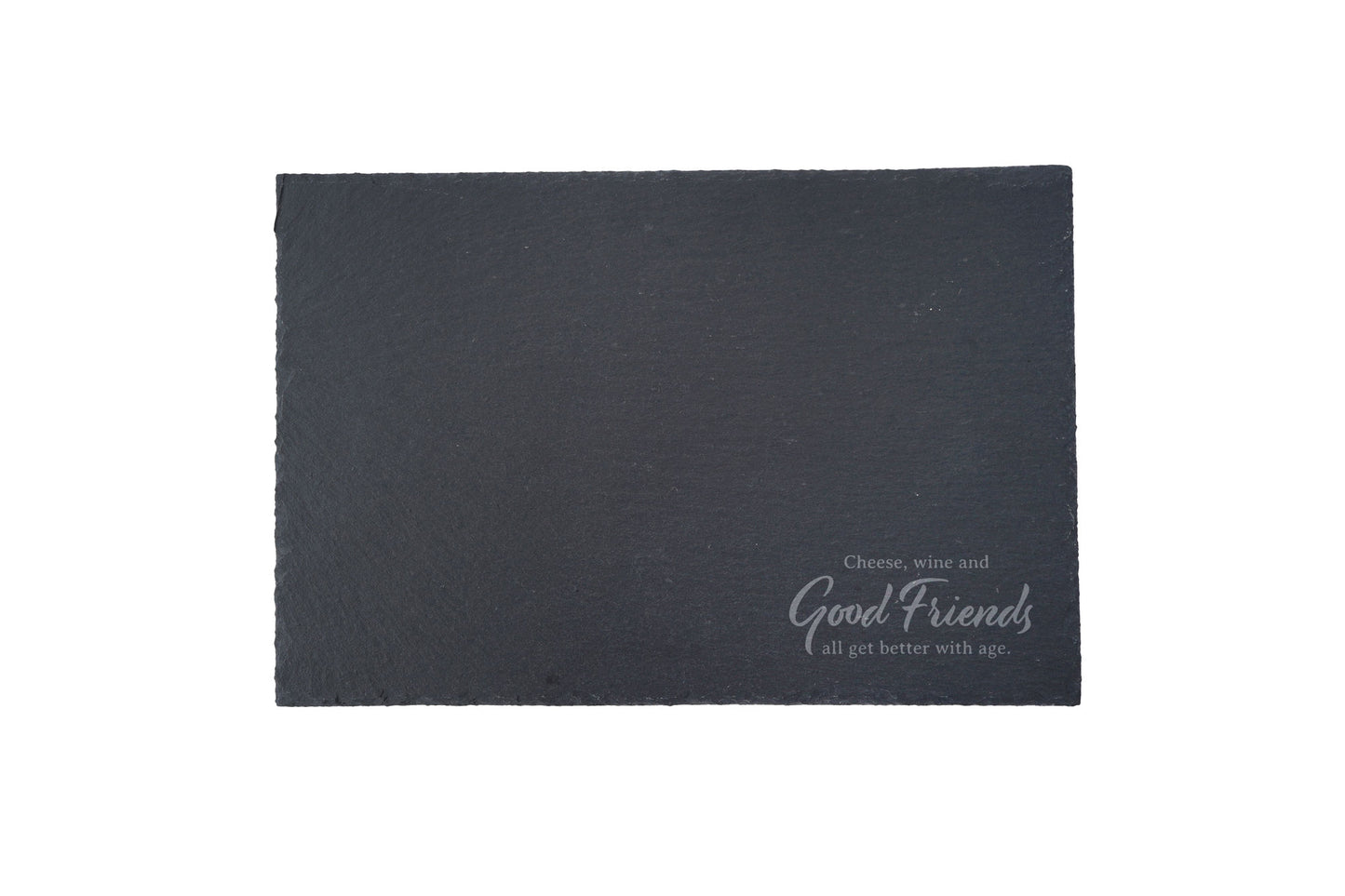 'Cheese, Wine...' Rectangular Slate Cheeseboard