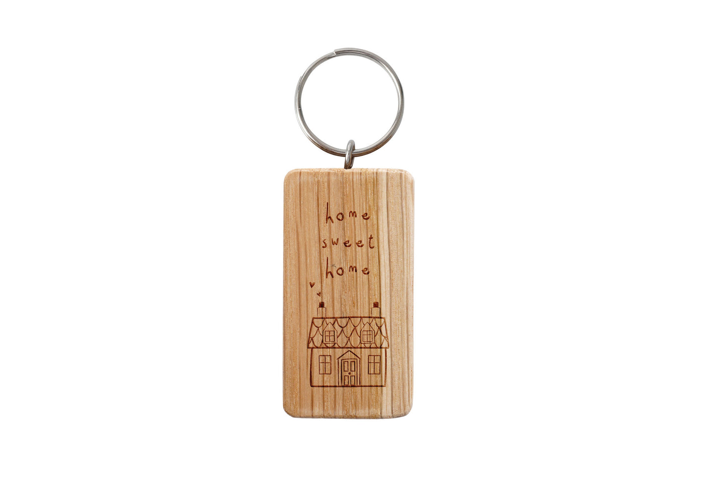 Send With Love 'Home Sweet Home' Oak Keyring