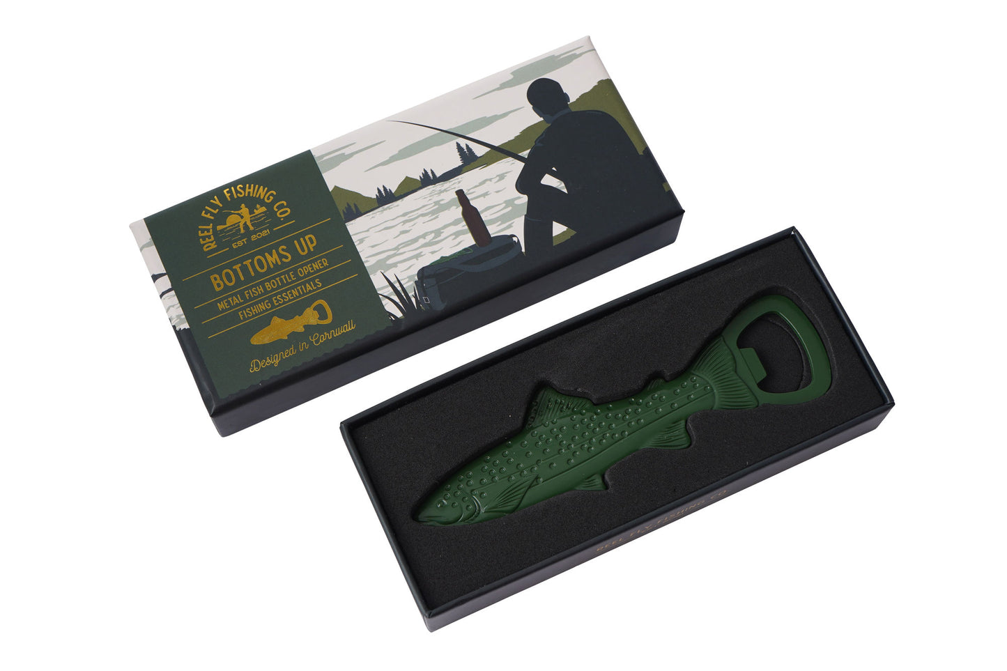 Reel Fly Fishing Co. Green Fish Bottle Opener