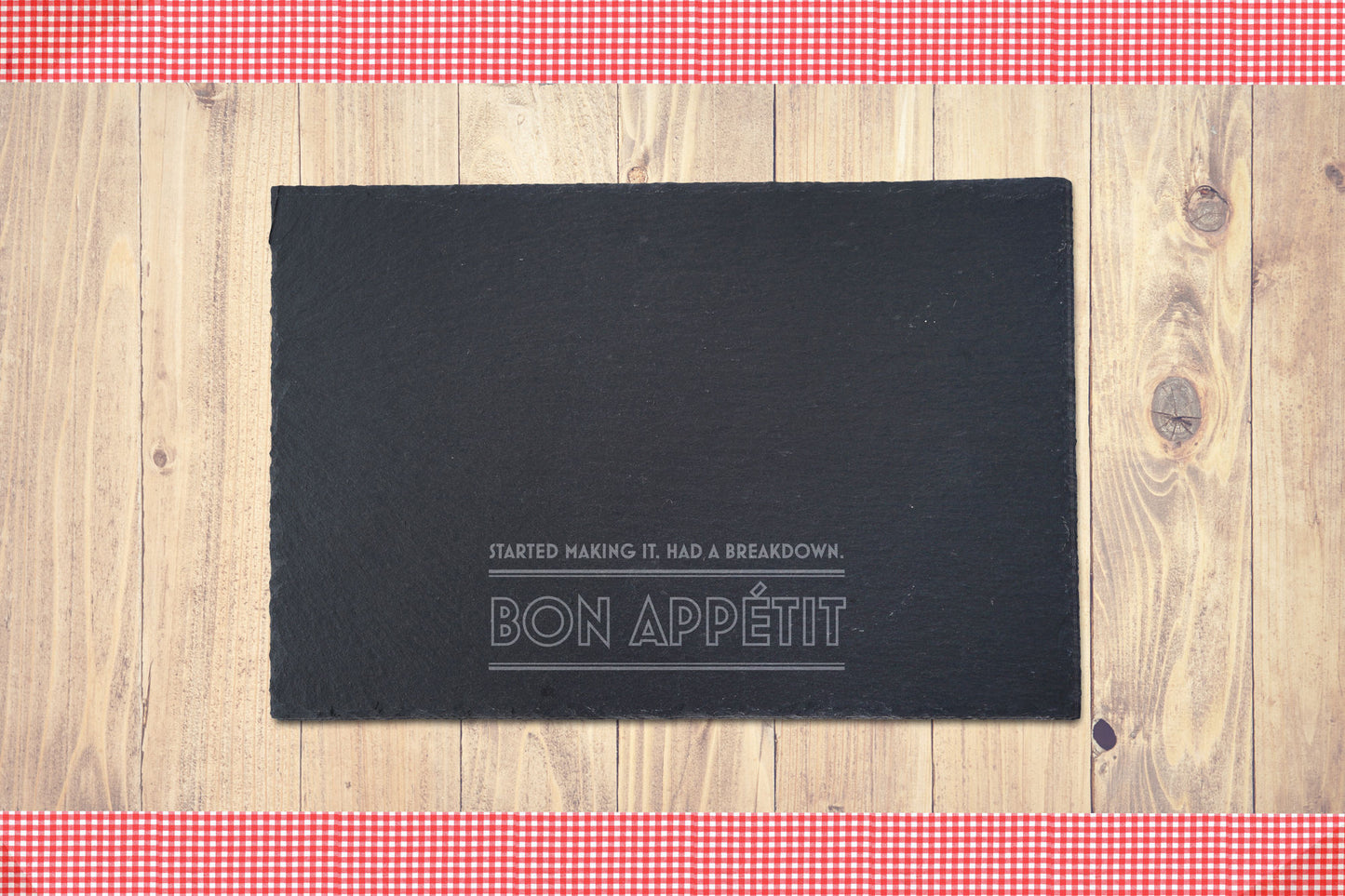 'Bon Appetit' Rectangular Slate Serving Board