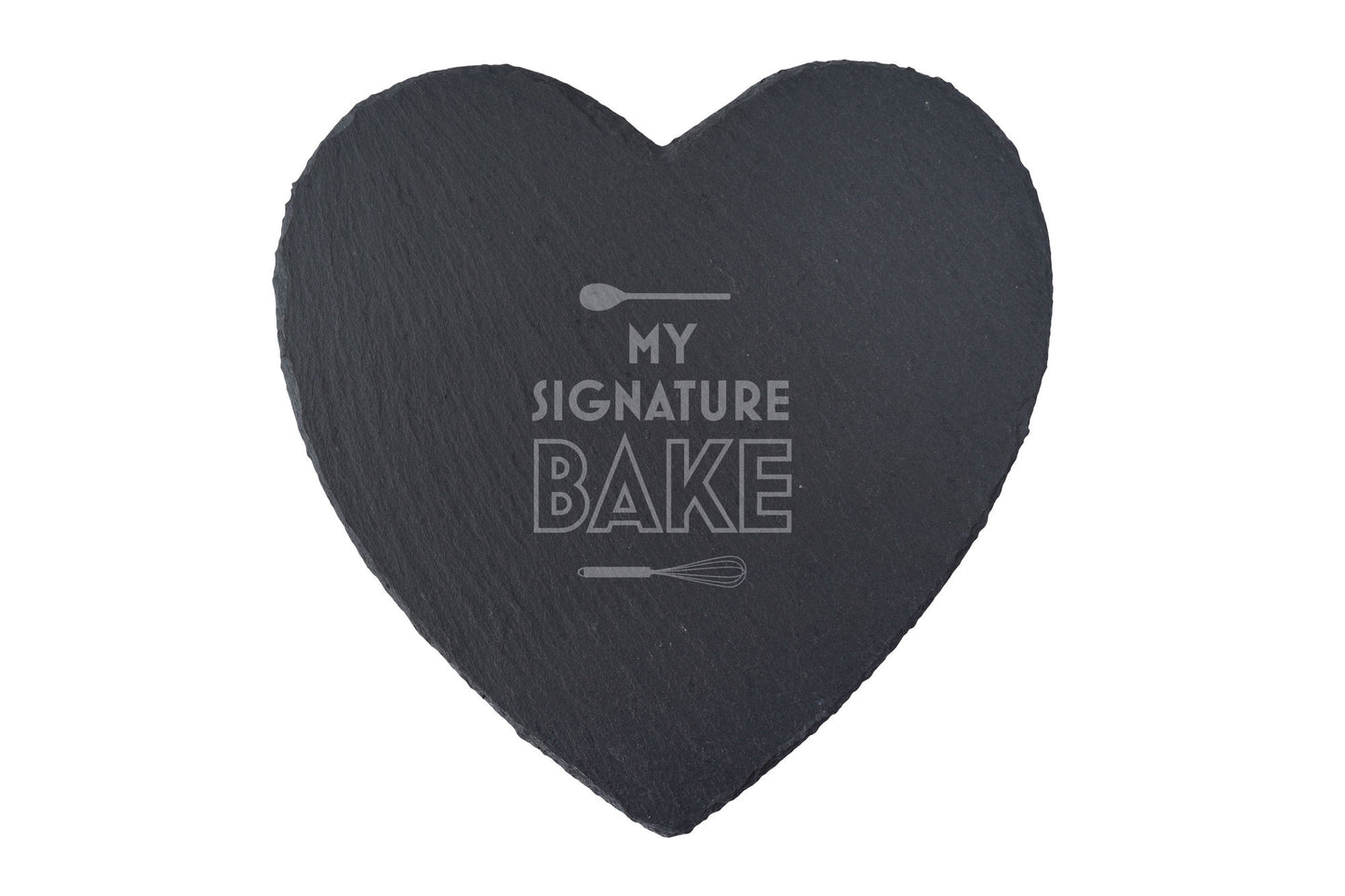 'My Signature Bake' Slate Heart Serving Board