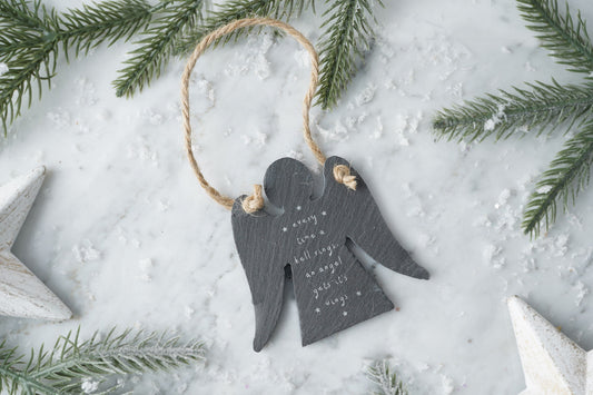 SWL 'Every Time...' Slate Hanging Christmas Angel