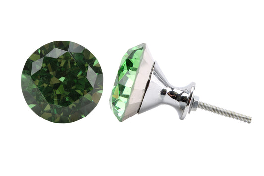 Set of 2 | Green Crystal Drawer Pulls • Cabinet Pull • Drawer Knob • DIY Upcycle • Gifts for Home • Home Improvement • Rennovations