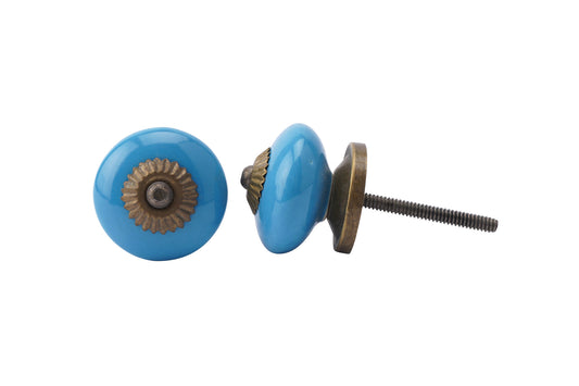 Set of 2 | Blue Ceramic Drawer Pulls • Cabinet Pull • Drawer Knob • DIY Upcycle • Gifts for Home • Home Improvement • Rennovations
