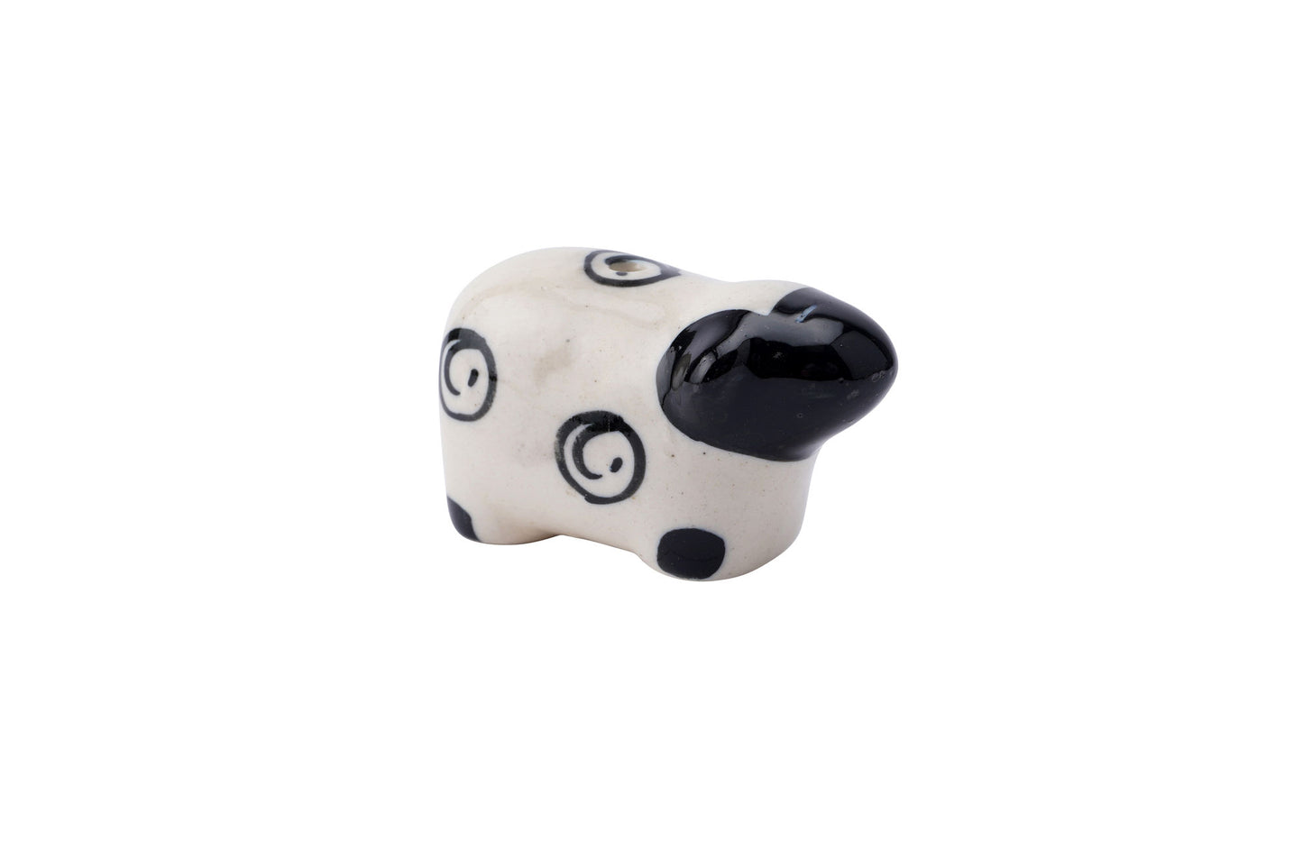 Black & White Sheep Ceramic Light Pull